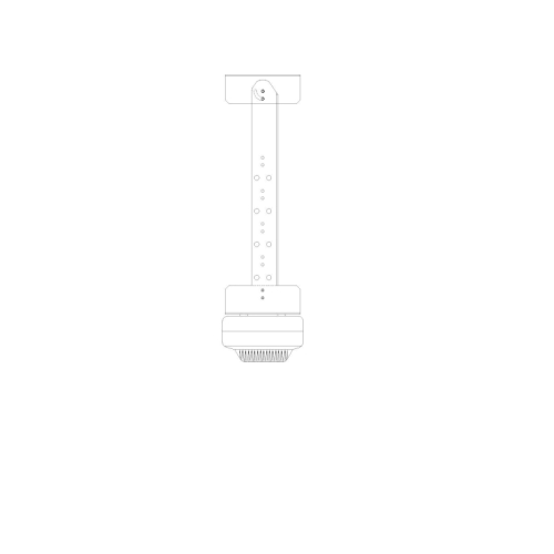 Melderhalter Deckenmontage 315 mm