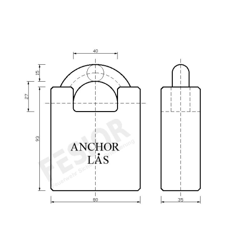 Anchor Lås 590/27/PHZ