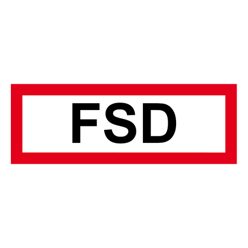 FW Hinweisschild FSD F 210x74 mm