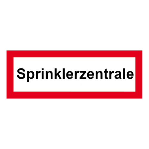 FW Hinweisschild Sprinklerzentrale F 297x105 mm