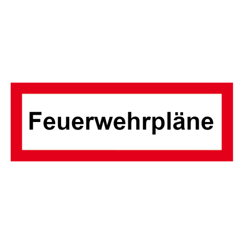 FW Hinweisschild Feuerwehrpläne F 150x52 mm