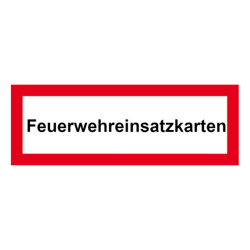 FW Hinweisschild Feuerwehreinsatzkarten F 150x52 mm