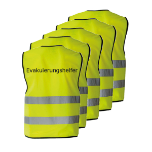 Warnweste Evakuierungshelfer VPE 5 Stück