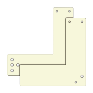 Montageplatte 175 mm für GfS EH-Türwächter an Glasrahmen langnachleuchtend