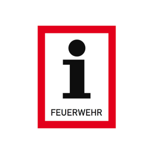 FW Hinweisschild Feuerwehrinformation I F 105x80 mm
