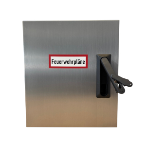 Wandschrank für Feuerwehrpläne V2A A4 PHZ