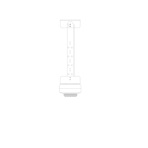 Melderhalter Deckenmontage 315 mm