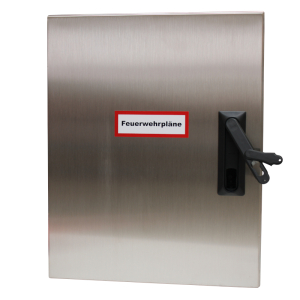 Wandschrank für Feuerwehrpläne V2A A3 PHZ