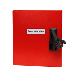 Wandschrank für Feuerwehrpläne Innen A4 PHZ Doppelschwenkhebel