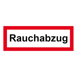 FW Hinweisschild Rauchabzug F 105x297 mm