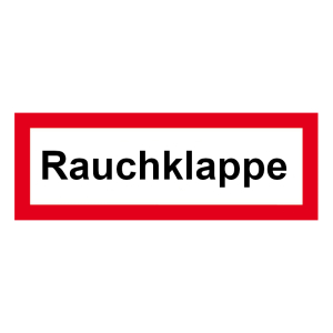 FW Hinweisschild Rauchklappe F 105x297 mm