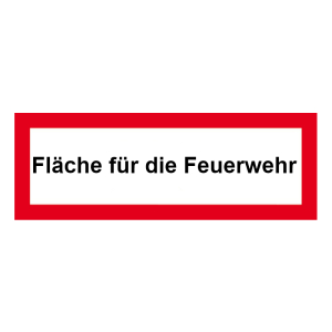 FW Hinweisschild Fläche für die Feuerwehr K 105x297 mm