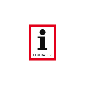 FW Hinweisschild Feuerwehrinformation I F 75x50 mm