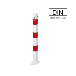 Absperrpfosten Dreikant (M12) mit Bodenplatte